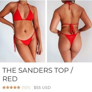 437 sanders top in red